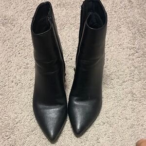 Black Michael Shannon Leather Ankle Boots